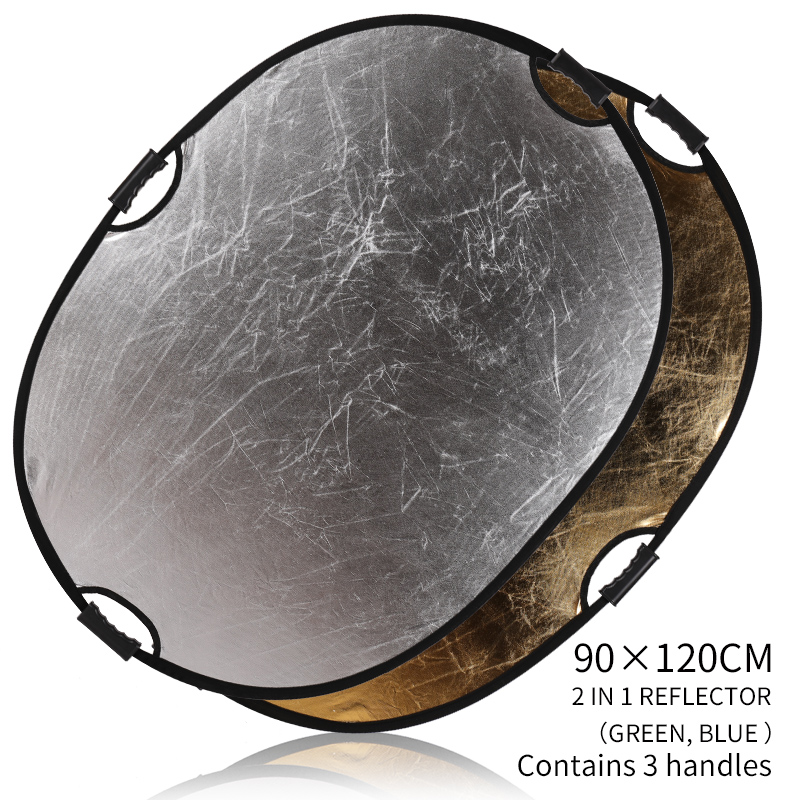 Photography Lighting Kit Portable - Reflektor Cahaya Oval Multi-Disc 2-in-1 Portabel