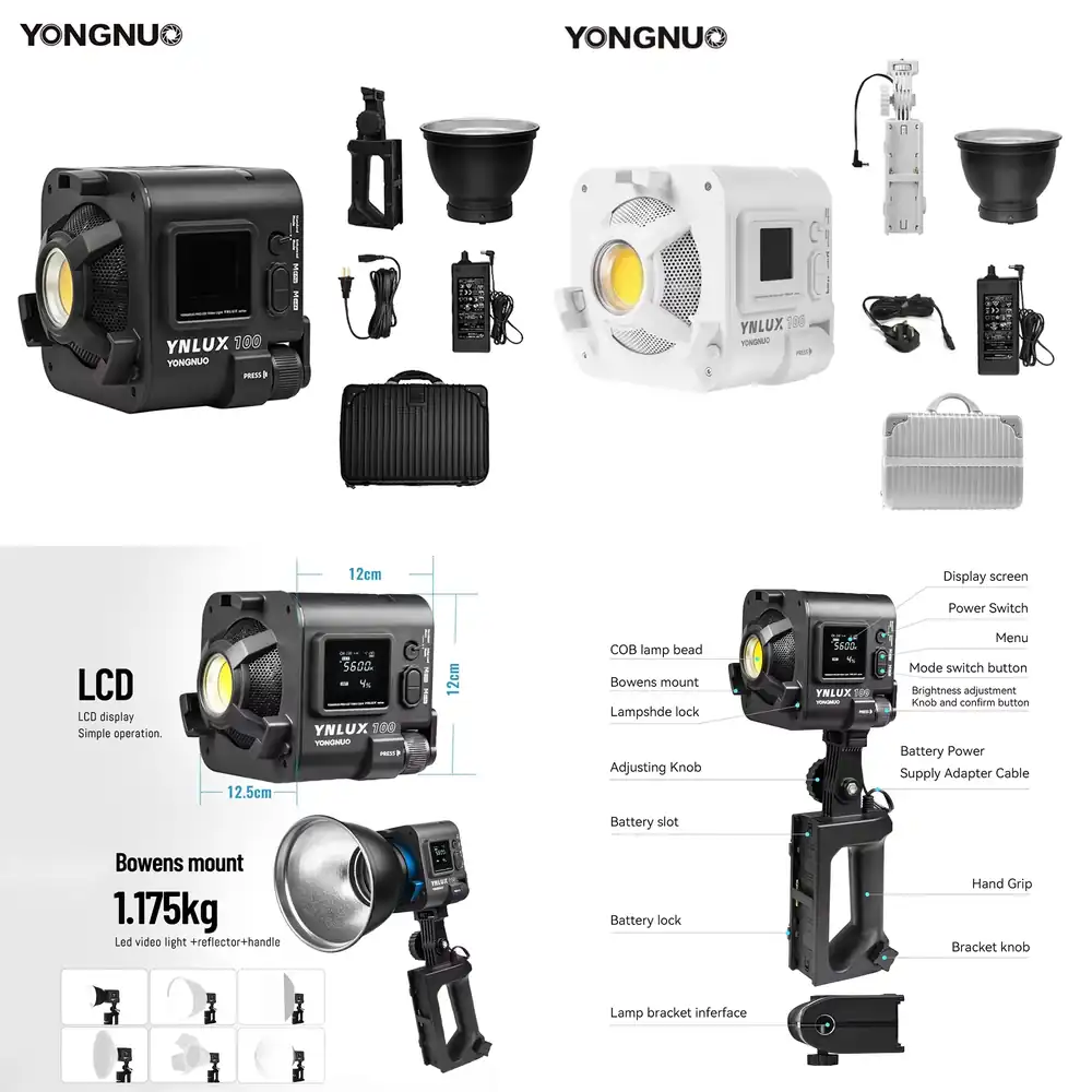 Photography Lighting Handheld - YONGNUO YNLUX100 100W 3200K-5600K Lampu Video