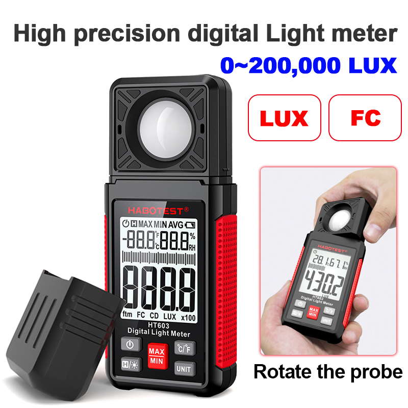 Photography Lighting Meter - HT603 Digital Lux Meter 0~200.000lux LCD