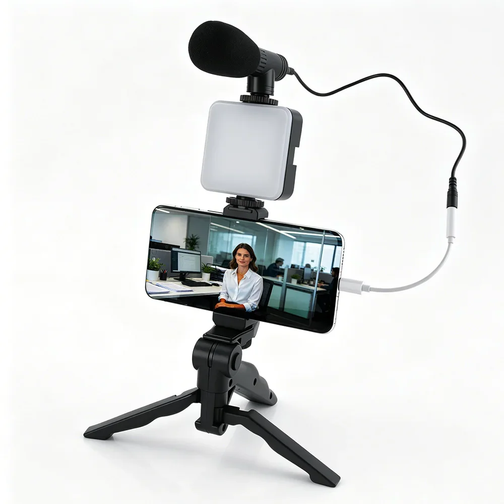 Photography Lighting Kit Portable - Kit Vlogging Smartphone Lampu Video LED
