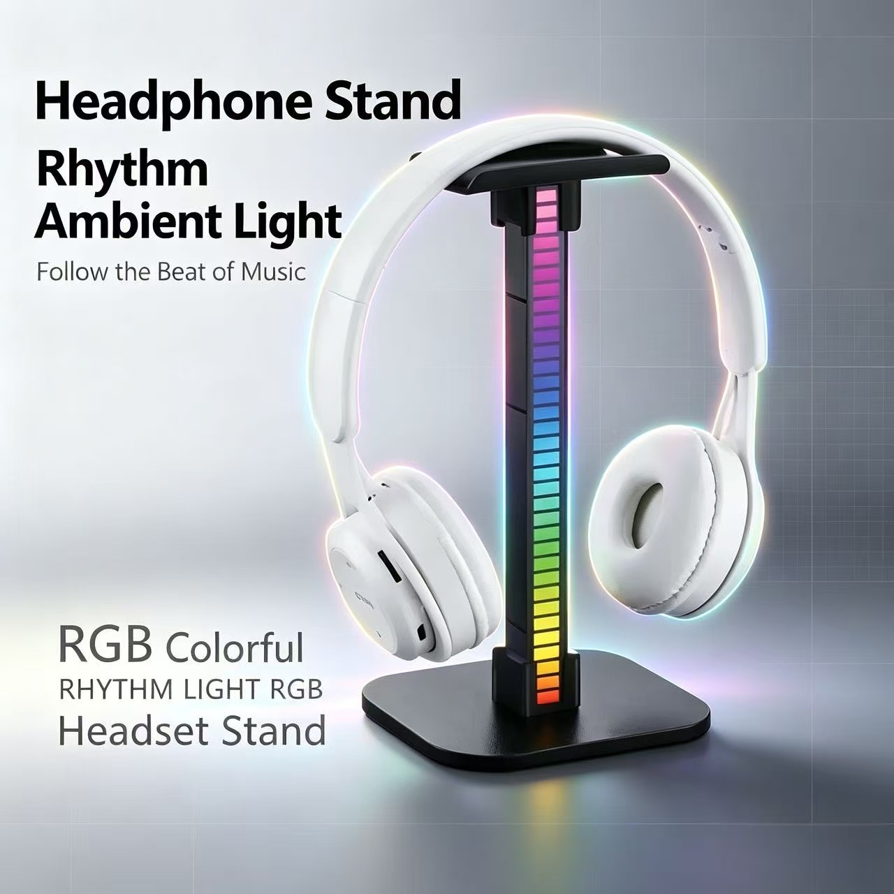 Photography Lighting Game - Penyangga Headphone Gaming USB dengan Lampu