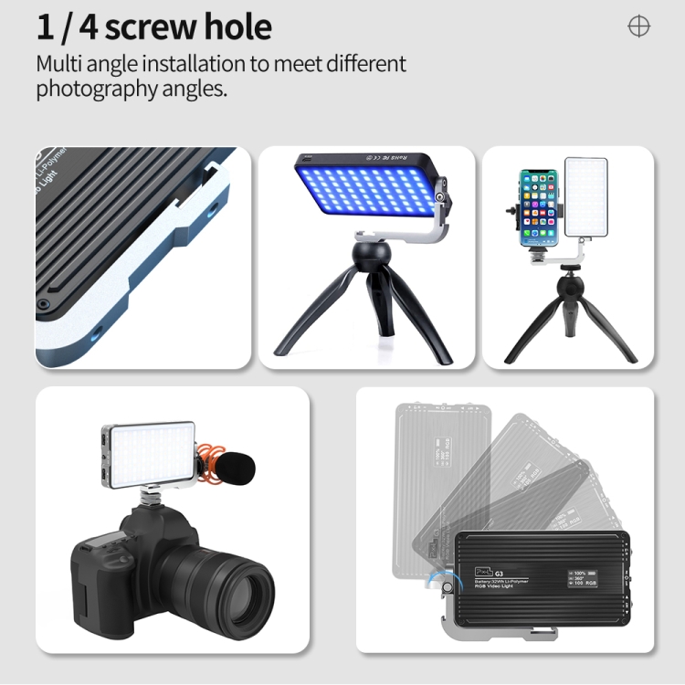 Lampu Isi RGB Panel Datar Pixe - Photography Lighting Handheld ulasan dan harga
