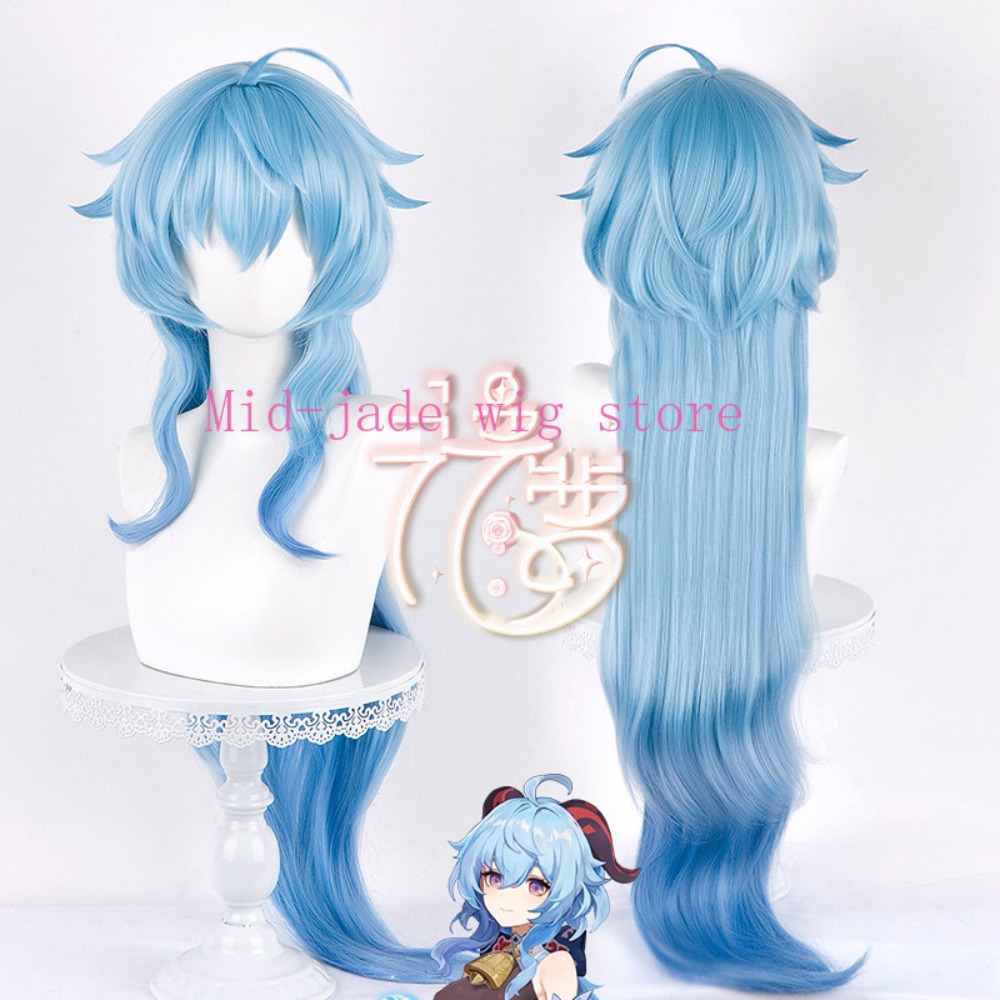 Wig Cosplay Ganyu dari Genshin - Photography Lighting Game ulasan dan harga