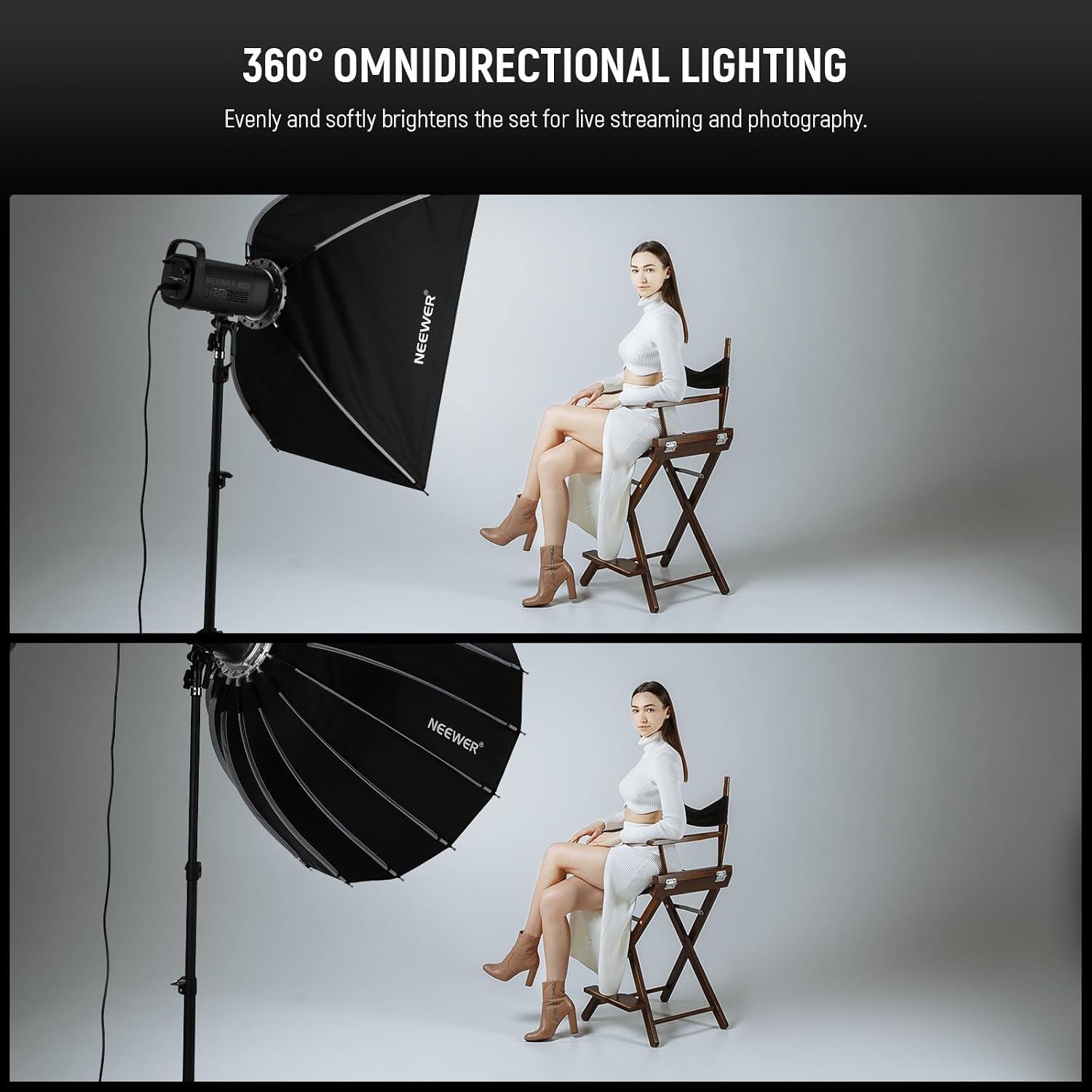 Softbox Parabola dengan Duduka - Photography Lighting Meter ulasan dan harga