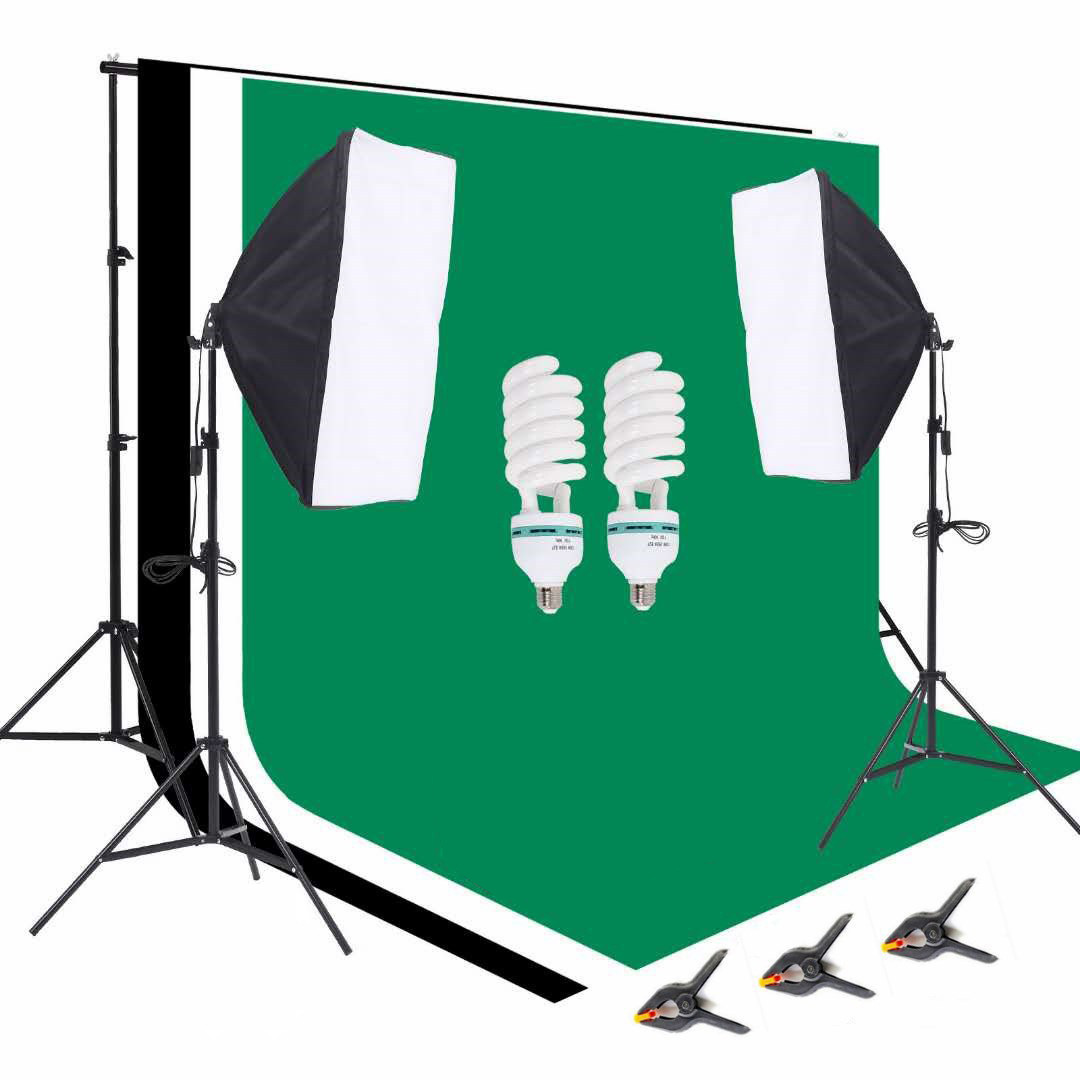 1 Set Perlengkapan Studio Foto - Photography Lighting Kit Portable ulasan dan harga