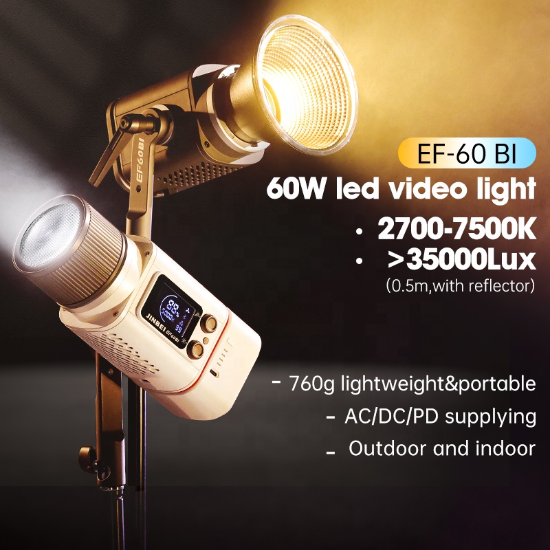JINBEI EF-60BI 60w Pencahayaan - Photography Lighting Kit Portable ulasan dan harga